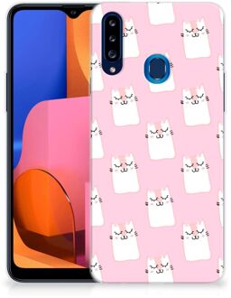 B2Ctelecom GSM Hoesje Samsung Galaxy A20s Beschermhoesje Sleeping Cats