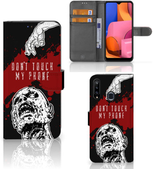 B2Ctelecom GSM Hoesje Samsung Galaxy A20s Book Case met Pasjeshouder Zombie Blood