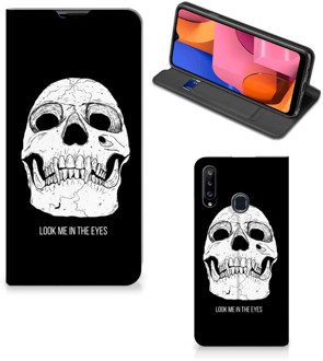 B2Ctelecom GSM Hoesje Samsung Galaxy A20s Bookcase Skull Eyes