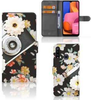 B2Ctelecom GSM Hoesje Samsung Galaxy A20s Bookcover Vintage Camera