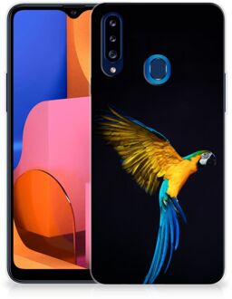 B2Ctelecom GSM Hoesje Samsung Galaxy A20s Bumper Hoesje Papegaai