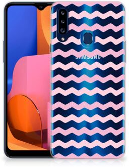 B2Ctelecom GSM Hoesje Samsung Galaxy A20s Bumper Hoesje Waves Roze