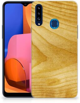 B2Ctelecom GSM Hoesje Samsung Galaxy A20s Cover Case Licht Hout