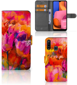 B2Ctelecom GSM Hoesje Samsung Galaxy A20s Cover met Tekst Tulips