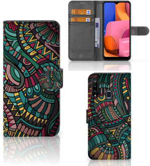 B2Ctelecom GSM Hoesje Samsung Galaxy A20s Flip Case Aztec