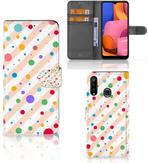 B2Ctelecom GSM Hoesje Samsung Galaxy A20s Flip Cover Dots