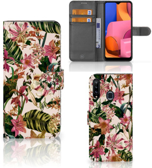 B2Ctelecom GSM Hoesje Samsung Galaxy A20s Fotohoesje ontwerpen Flowers