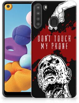 B2Ctelecom GSM Hoesje Samsung Galaxy A21 Back Case TPU Siliconen Hoesje Zombie Blood