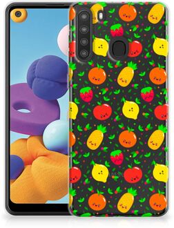 B2Ctelecom GSM Hoesje Samsung Galaxy A21 TPU Bumper Doorzichtig Fruits