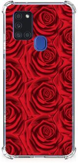 B2Ctelecom GSM Hoesje Samsung Galaxy A21s Anti Shock Case met transparante rand Red Roses