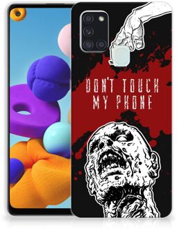 B2Ctelecom GSM Hoesje Samsung Galaxy A21s Back Case TPU Siliconen Hoesje Zombie Blood