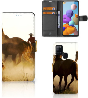 B2Ctelecom GSM Hoesje Samsung Galaxy A21s Bookcase Cowboy