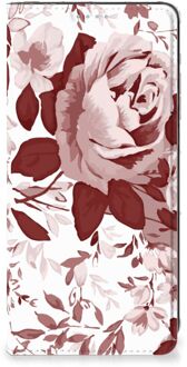 B2Ctelecom GSM Hoesje Samsung Galaxy A21s Bookcase Watercolor Flowers