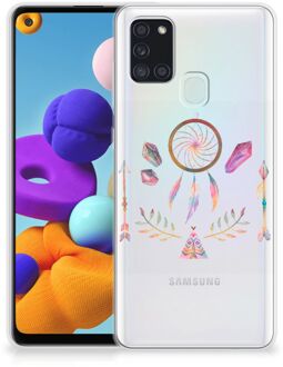 B2Ctelecom GSM Hoesje Samsung Galaxy A21s Bumper Hoesje Doorzichtig Boho Dreamcatcher