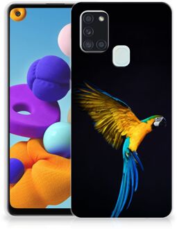 B2Ctelecom GSM Hoesje Samsung Galaxy A21s Bumper Hoesje Papegaai