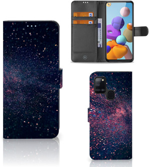 B2Ctelecom GSM Hoesje Samsung Galaxy A21s Flip Cover Stars