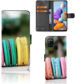 B2Ctelecom GSM Hoesje Samsung Galaxy A21s Flipcover Maken Macarons