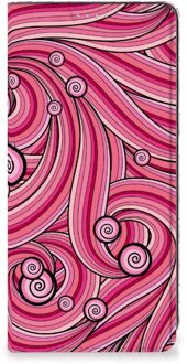 B2Ctelecom GSM Hoesje Samsung Galaxy A21s Foto Hoesje ontwerpen Swirl Pink