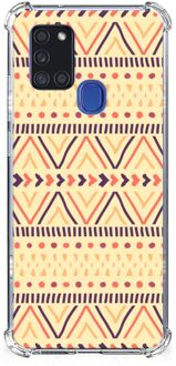 B2Ctelecom GSM Hoesje Samsung Galaxy A21s GSM Hoesje met doorzichtige rand Aztec Yellow