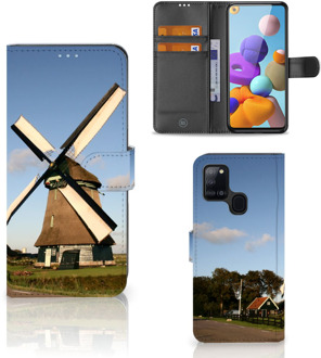 B2Ctelecom GSM Hoesje Samsung Galaxy A21s Mobiel Bookcase Molen