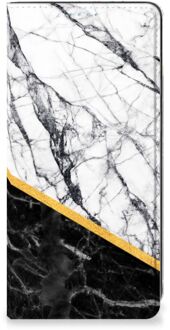 B2Ctelecom GSM Hoesje Samsung Galaxy A21s Mobiel Case Marble White Black