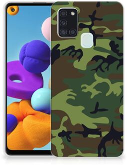 B2Ctelecom GSM Hoesje Samsung Galaxy A21s Smartphonehoesje Camouflage