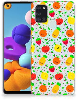 B2Ctelecom GSM Hoesje Samsung Galaxy A21s TPU Bumper Doorzichtig Fruits