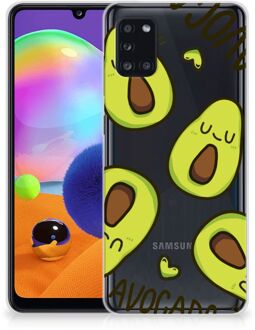 B2Ctelecom GSM Hoesje Samsung Galaxy A31 Backcase TPU Siliconen Hoesje Transparant Avocado Singing