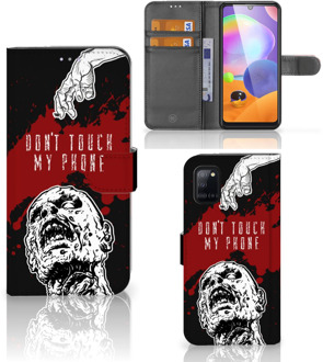 B2Ctelecom GSM Hoesje Samsung Galaxy A31 Book Case met Pasjeshouder Zombie Blood