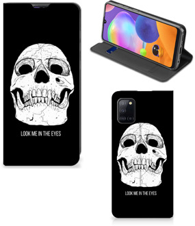 B2Ctelecom GSM Hoesje Samsung Galaxy A31 Bookcase Skull Eyes