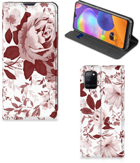 B2Ctelecom GSM Hoesje Samsung Galaxy A31 Bookcase Watercolor Flowers