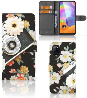 B2Ctelecom GSM Hoesje Samsung Galaxy A31 Bookcover Vintage Camera