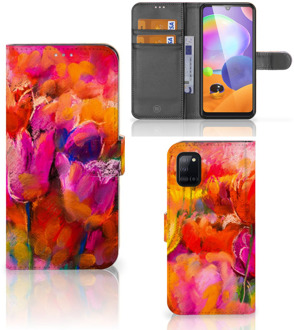 B2Ctelecom GSM Hoesje Samsung Galaxy A31 Cover met Tekst Tulips