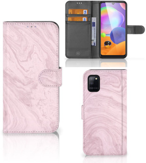 B2Ctelecom GSM Hoesje Samsung Galaxy A31 Flip Case Marble Pink