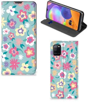 B2Ctelecom GSM Hoesje Samsung Galaxy A31 Fotohoesje ontwerpen Flower Power