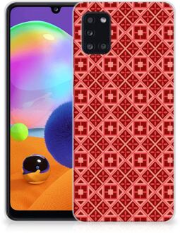 B2Ctelecom GSM Hoesje Samsung Galaxy A31 Hoesje met Tekst Batik Red