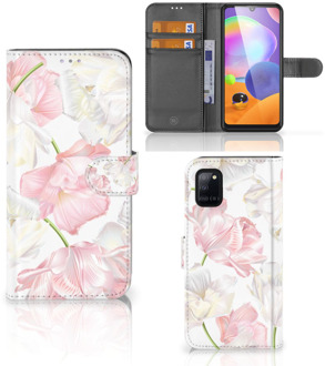 B2Ctelecom GSM Hoesje Samsung Galaxy A31 Wallet Book Case Cadeau voor Mama Lovely Flowers