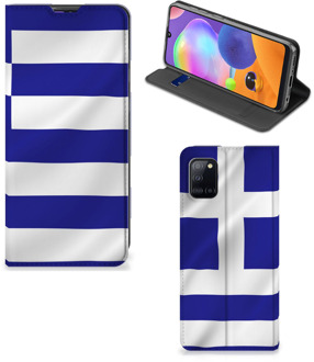 B2Ctelecom GSM Hoesje Samsung Galaxy A31 Wallet Book Case Griekse Vlag