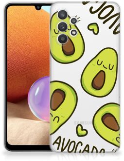 B2Ctelecom GSM Hoesje Samsung Galaxy A32 4G Backcase TPU Siliconen Hoesje Transparant Avocado Singing