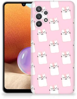 B2Ctelecom GSM Hoesje Samsung Galaxy A32 4G Beschermhoesje Sleeping Cats