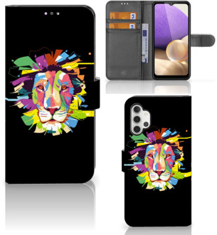 B2Ctelecom GSM Hoesje Samsung Galaxy A32 4G Book Cover Lion Color