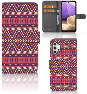 B2Ctelecom GSM Hoesje Samsung Galaxy A32 4G Bookcase Aztec Purple