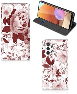 B2Ctelecom GSM Hoesje Samsung Galaxy A32 4G Bookcase Watercolor Flowers