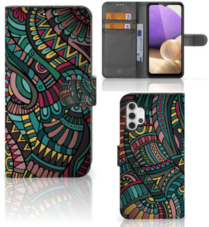 B2Ctelecom GSM Hoesje Samsung Galaxy A32 4G Flip Case Aztec