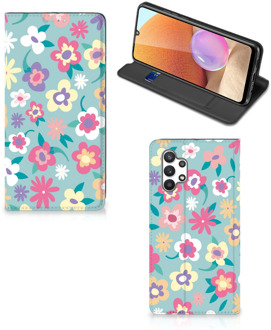 B2Ctelecom GSM Hoesje Samsung Galaxy A32 4G Fotohoesje ontwerpen Flower Power