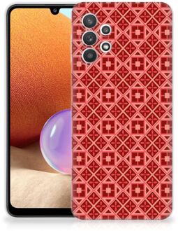 B2Ctelecom GSM Hoesje Samsung Galaxy A32 4G Hoesje met Tekst Batik Red