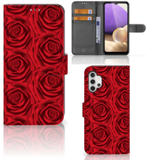 B2Ctelecom GSM Hoesje Samsung Galaxy A32 4G Mobiel Bookcase Red Roses