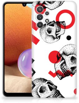 B2Ctelecom GSM Hoesje Samsung Galaxy A32 4G TPU Bumper Skull Red