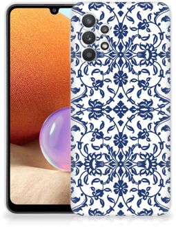 B2Ctelecom GSM Hoesje Samsung Galaxy A32 4G Trendy Telefoonhoesjes Flower Blue