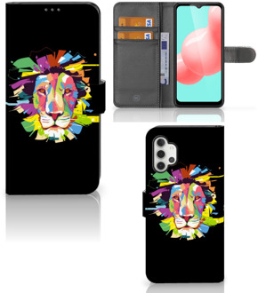 B2Ctelecom GSM Hoesje Samsung Galaxy A32 5G Book Cover Lion Color